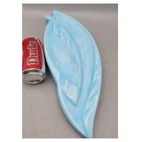 Mid Century ceramic ashtray,blue,17.5", original