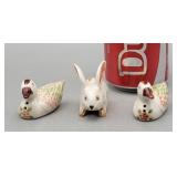 Tiny Salt & Pepper Shakers Ducks & Rabbit