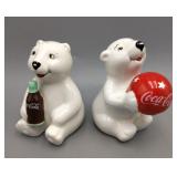 Coca-Cola Bears Salt and Pepper Shakers