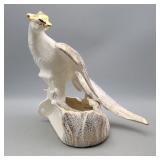 Television Bird Lamp/Planter Has chip on wing