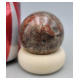 Indonesian Bloodstone Sphere 51mm w Stand