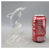 Dolphin Figurine Clear Glass