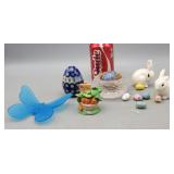 Eggs, Bunnies, Glass Butterfly