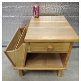 Ranch Oak End Table 20"T 21"W 21"D