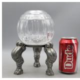 Pedestal & Glass Ball Decor