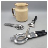 Pot with Kitchenware and Tools