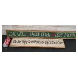 Wall Hanging Signs 40" & 29" Long
