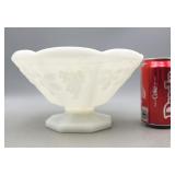 Vintage Anchor Hocking White Milk Glass Pedestal