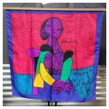 Picasso Art Scarf Roughly 34.5"X34.5"