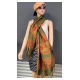 Pashmina scarf, 100% Pashmina wool,72" long X 27"