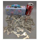Key Blanks Lot & Peppa Pig Pencil Box