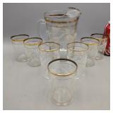 Glass Grapes Pitcher & Glasses