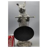 19" Standing Rabbit w/Chalkboard sign,Resin cast