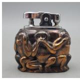 3 Monkeys Lighter Holder & Lighter