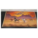 1972 Horse Poster 24"X48" Running Free