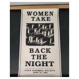 1991 Women Take Back The Night Poster Signed