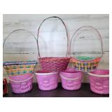 Easter decor lot,(7) Easter baskets,as shown