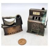 Vintage Metal Pencil Sharpeners - Sad Iron, Slot