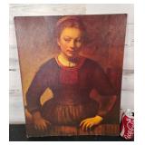 Remington Art Young Girl 16"X20"