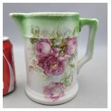 Antique porcelain Milk Pitcher, rose
