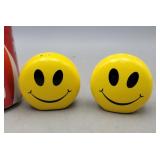 Vintage 1990s Smiley Face Salt and Pepper shakers