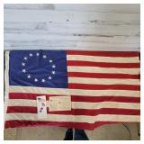 Vintage Bicentennial flag,cloth, American