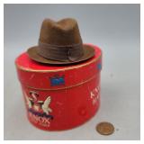 Vintage Knox New York felt fedora promotional
