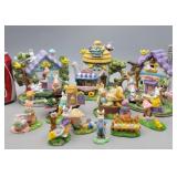 Easter village decor,multiple items(11) items