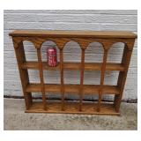 Wood Wall Shelf 28.5"W 23"T 4.5"D