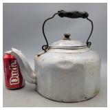 Vintage aluminum kettle,  some dents