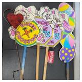 Yard decor lot,5 items as pictured