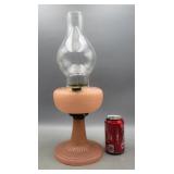 Pink Glass Oil Lamp