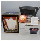 Halloween decor lot, eerie ghost,sound activated