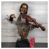 Violinist Bust Abstract Sculpture