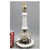 Vintage Milk Glass Lamp - untested