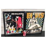 Elvis Velvet Color Posters Framed - 1 Has a crack