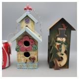Birdhouse lot,decor,(2) houses as shown