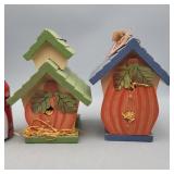 Birdhouse lot,decor, (2) houses as shown