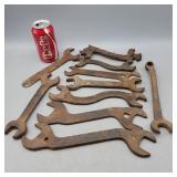 Misc spanner/wrench lot,rusty