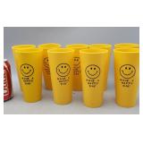 Vintage Smiley face"have a nice day" tumblers, 9