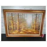 Signed Oil Painting Fall 45"T 50"W