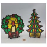 Vintage Metal Holiday Candle Holders