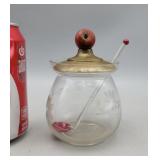 Vintage Glass condiment jar, seems for cherries
