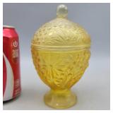 Vintage Avon painted glass compote,candy dish,w