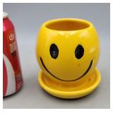 Vintage Ceramic McCoy Smiley Face planter