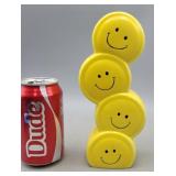 Ceramic Smiley Face vase/totem style container
