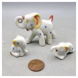 Miniature Ceramic Elephants - Japan