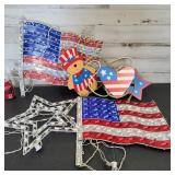 Light-Up Holiday Decor - Flags, Star