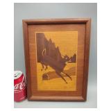 Wood Deer Wall Hanging 9.5"x12 5"
