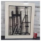 Charcoal Art  29" ï¿½ 23.5" - Signed Nancy Nicholas